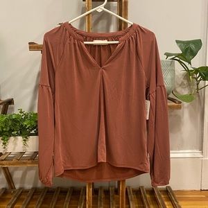 Lucky brand long sleeve rust color shirt. NWT